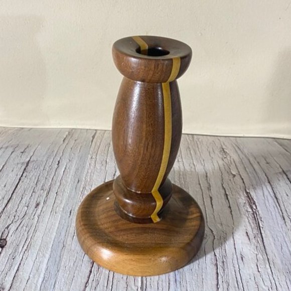 Wood Candle Holder ,Candlesticks | Wooden Candlestick Holder, Wood Pillar Candle - Picture 5 of 6